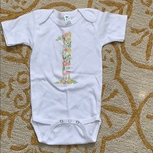 Floral First Birthday Onesie